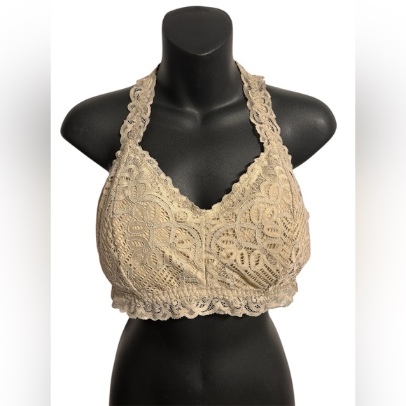 Maurices Other - Maurices Lace Halter Bralette - Cream